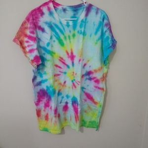 Rainbow Tie-dye 70s hippie T-shirt